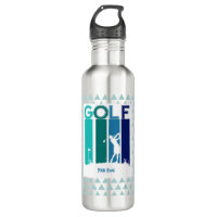 Woman Golfer Customized Water Bottle