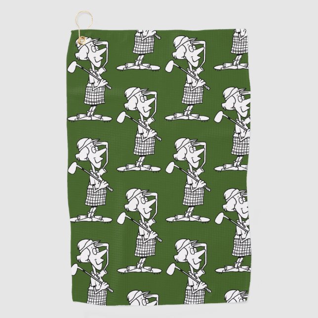 Woman Golfer - Golf Towel (Front)