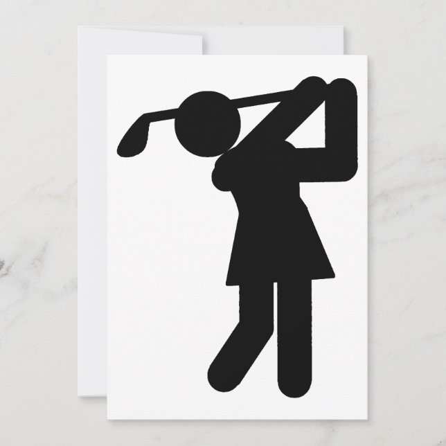 Woman Golfer - Golfing Symbol Invitation (Front)