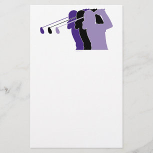 Woman Golfer Stationery