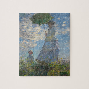Woman holding an umbrella (Mrs. Monet) Jigsaw Puzzle