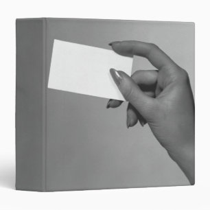 Woman Holding Card Binder