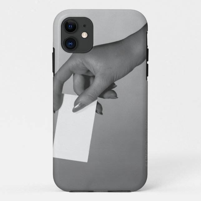 Woman Holding Card Case-Mate iPhone Case (Back)