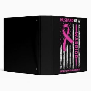 Woman Husband Of A Warrior Breast Cancer Awareness Binder