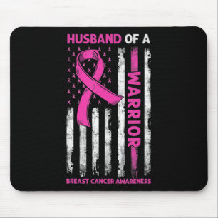Woman Husband Of A Warrior Breast Cancer Awareness Mouse Pad