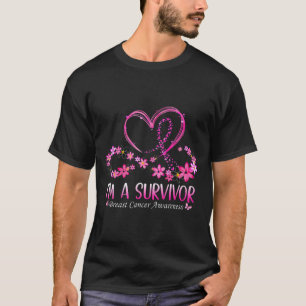 Woman I'm A Survivor Breast Cancer Awareness Pink  T-Shirt