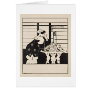 Woman in a Bookshop, design for a 'Yellow Book' co