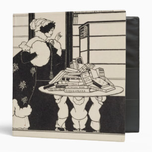 Woman in a Bookshop, design for a 'Yellow Book' co Binder