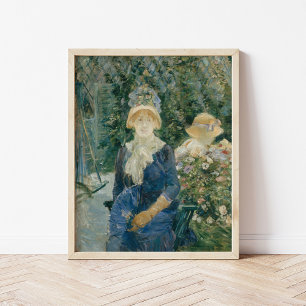 Woman in a Garden   Berthe Morisot Poster