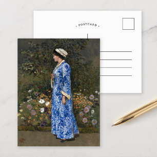 Woman in a Kimono   Walter Crane Postcard