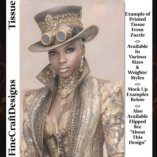 Woman in Beaded Jacket & Hat DM5L Decoupage Tissue Paper (Creator Uploaded)