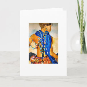 Woman in Beads Card
