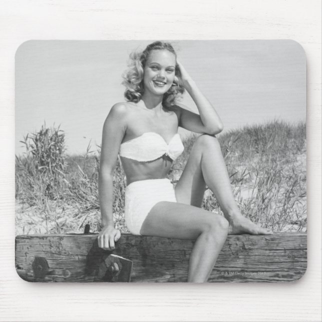 Woman in Bikini Mouse Pad (Front)
