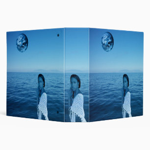 Woman in Blue Binder