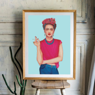 Woman in Blue Jeans Oil painting Photo Print