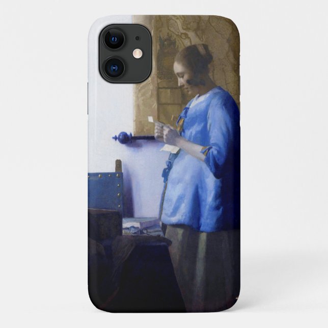 Woman in Blue, Johannes Vermeer Case-Mate iPhone Case (Back)