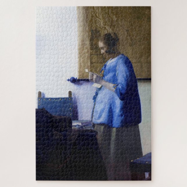 Woman in Blue, Johannes Vermeer Jigsaw Puzzle (Vertical)