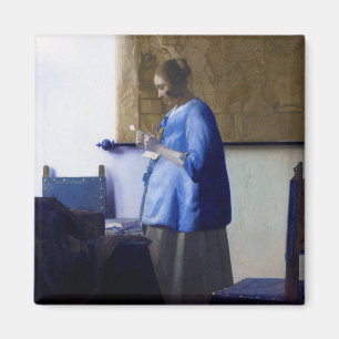 Woman in Blue, Johannes Vermeer Magnet