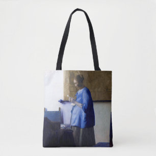 Woman in Blue, Johannes Vermeer Tote Bag
