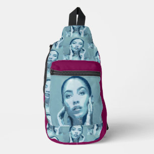"Woman in Blue" Premium Canvas Sling Bag
