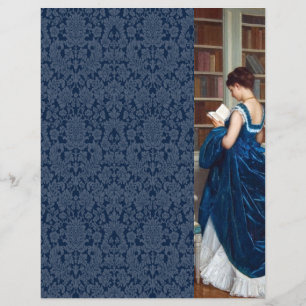 Woman in Blue, reading a Book 