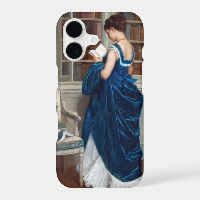 Woman in Blue, reading a Book Case-Mate iPhone 13 (Back)