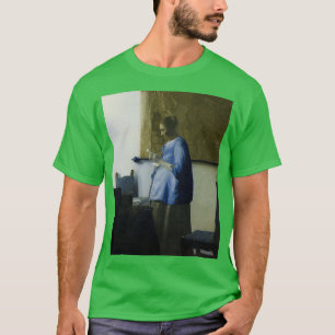 Woman in Blue Reading a Letter 1663 Johannes Verme T-Shirt
