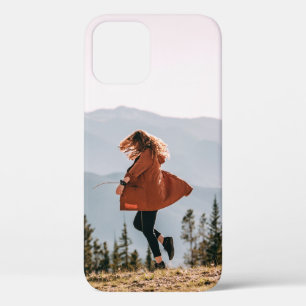 Woman in brown coat iPhone 12 case