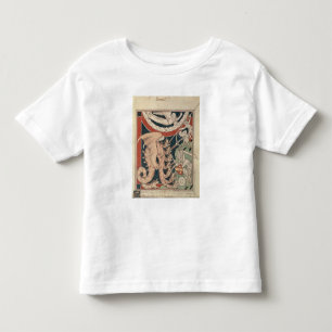 Woman in cloud above five men fighting toddler t-shirt