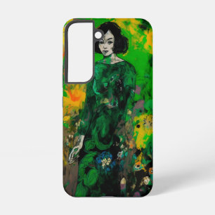 woman in colourful field samsung galaxy case