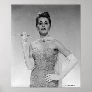 Woman in Dress Poster