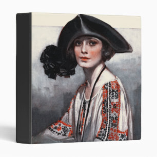 Woman in Embroidered Blouse Binder