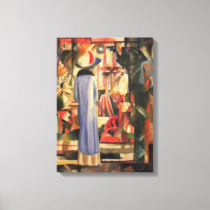 Woman in Front of a Shop Window by August Macke Canvas Print
