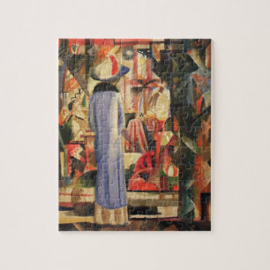 Woman in Front of a Shop Window by August Macke Jigsaw Puzzle