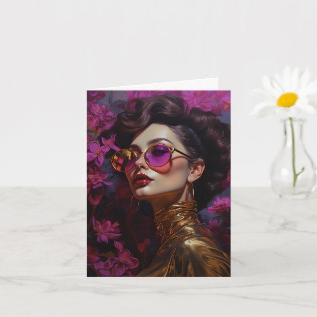 Woman in Gold, All Occasions Card (Small Plant)