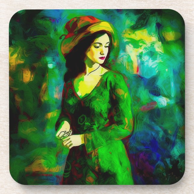 Woman in Hat Coaster (Front)