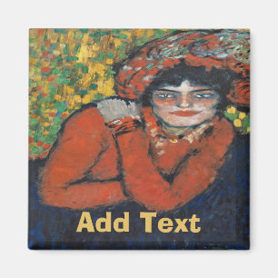 Woman in Hat, Personalize Magnet
