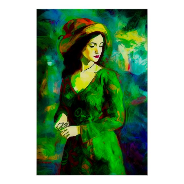 Woman in Hat Poster (Front)