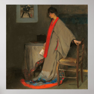 Woman in Kimono - A. H. Maurer Fine Art Poster
