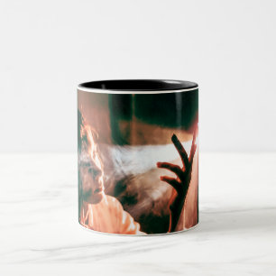 Woman in Light and Smoke Two-Tone Coffee Mug