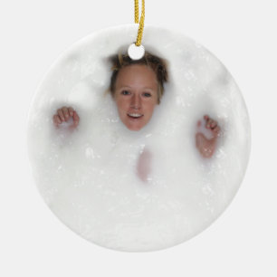 Woman in Milk Ceramic Ornament