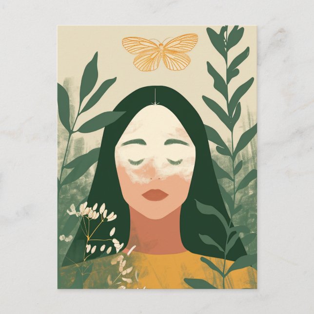 Woman in Nature Postcard (Front)