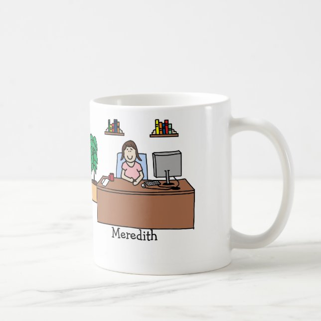 Woman in office coffee mug (Right)