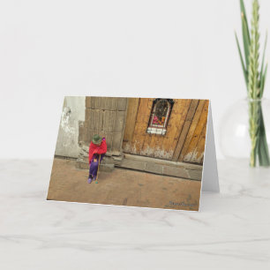 Woman in Quito, Ecuador Card