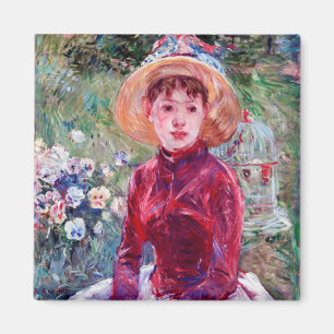Woman in Red, Berthe Morisot Magnet