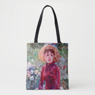 Woman in Red, Berthe Morisot Tote Bag