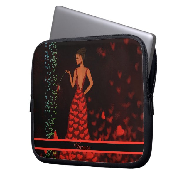 Woman in Red Dress Electronics Bag (Front Left)