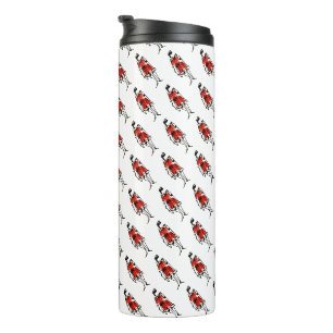 Woman in Red Dress Loose Ink Sketch Thermal Tumbler