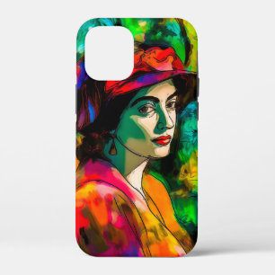 Woman in Red Hat iPhone 12 Mini Case