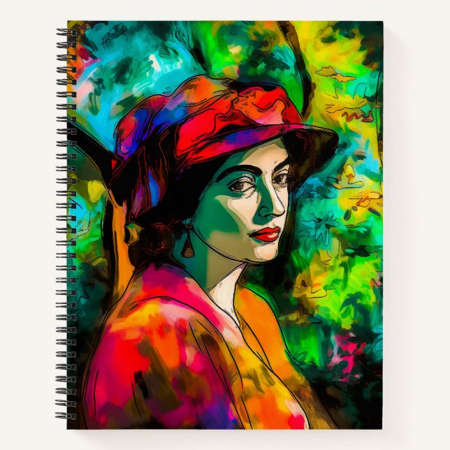 Woman in Red Hat Notebook (Front)